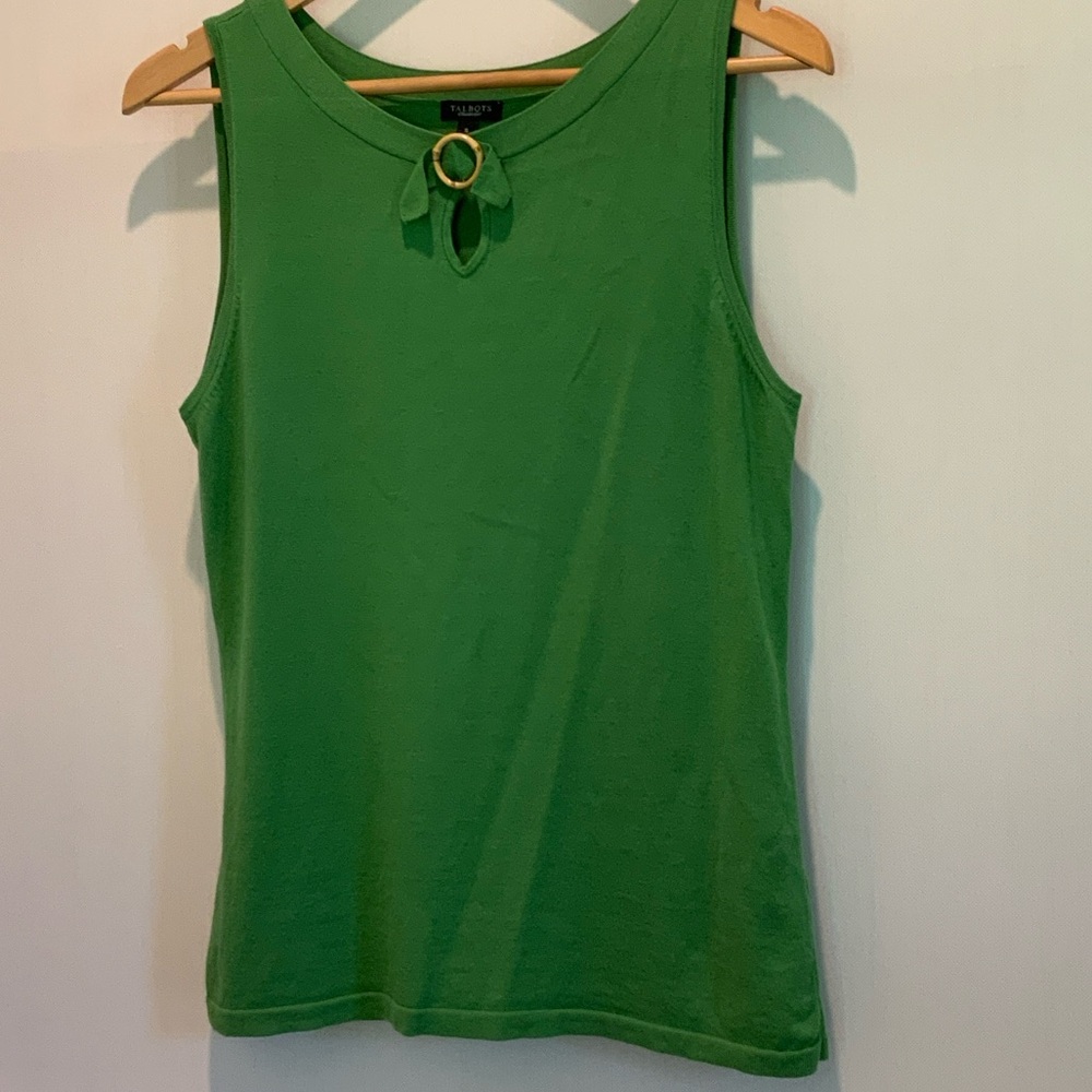 Talbots Green sleeveless sweater. EUC